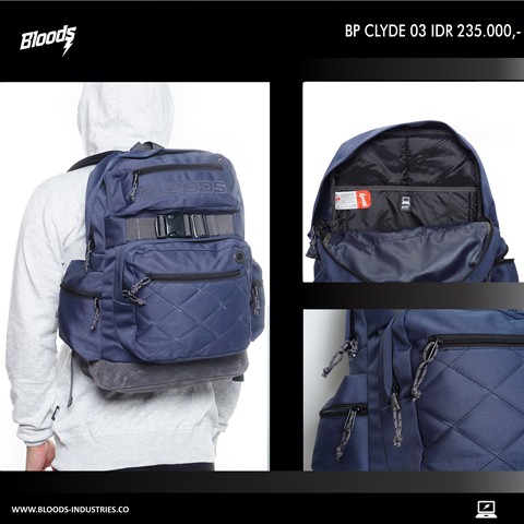 Tas Sekolah Pungggung/ Ransel/ Backpack BP CLYDE BLOODS Original