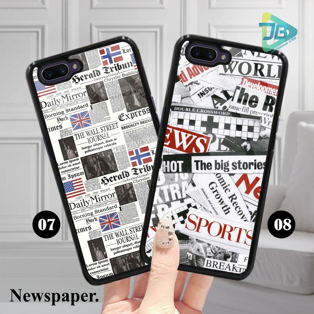 HARDCASE 2D GLOSSY NEWSPAPER OPPO VIVO XIAOMI SAMSUNG REALME IPHONE ALL TYPE JB4707