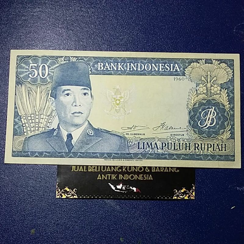 50 rupiah seri sukarno 1960