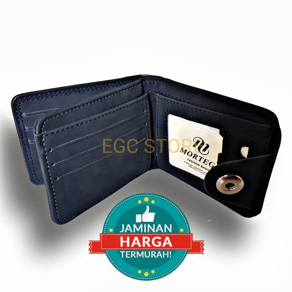 DOMPET MORTEGA PRIA KANCING BAHAN KULIT / MORTEGA MAN LEATHER WALLET - M-1009, M-1049