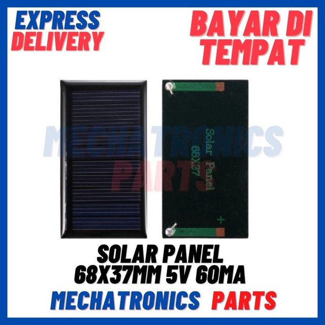 [DEV-9260] SOLAR PANEL 68X37MM 5V 60mA PEMBANGKIT LISTRIK TENAGA SURYA DIY CELL