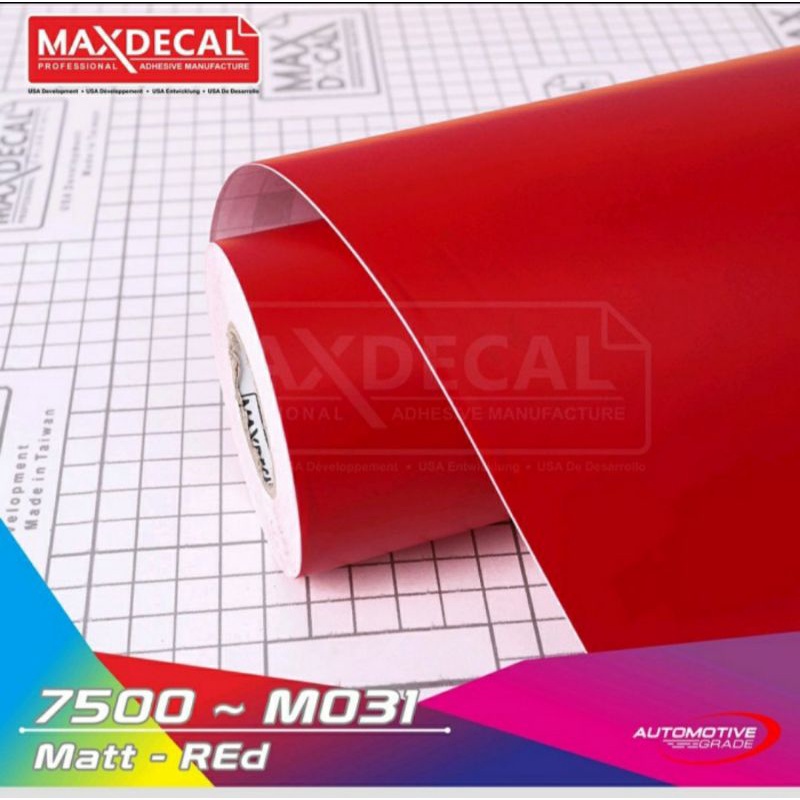 Sticker Stiker Skotlet Maxdecal Max Decal Merah Glossy Merah Doff 7500 G031 M031