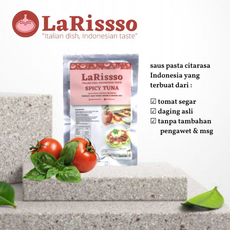 

3pc Saus Pasta Spicy Tuna LaRissso kemasan sachet 50gr