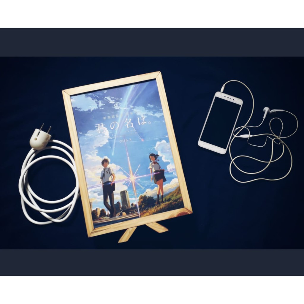 Lampu Meja Kayu Custom Anime Request Foto Gambar