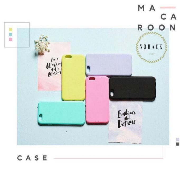 MACAROON CASE IP IPHONE 5 5S SE 6 6S 6+ 6S+ 7 7+ 8 8 + PLUS POLOS SOFT