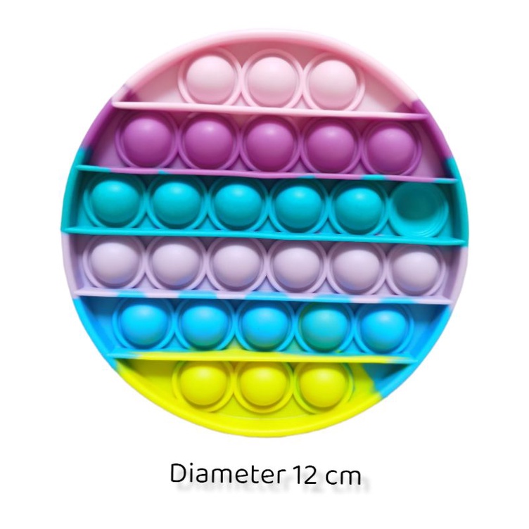 ( COD ) Mainan Anak Pencet Pop It Rainbow / Pop It Rainbow Murah / Mainan Pop It-PINK Lingkaran