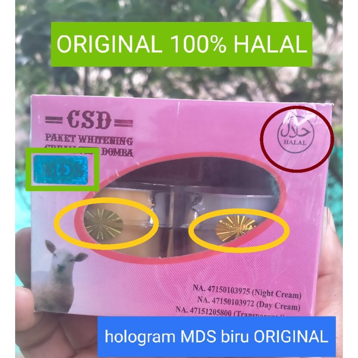 CSD MDS CREAM SUSU DOMBA  30gr ORI THAILAND//paket CSD MDS holo biru original 1000%