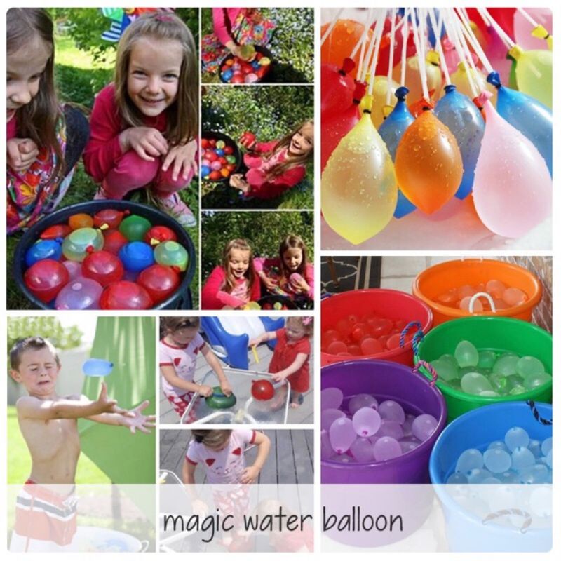 Magic Water Balloons 111pcs Balon Air 1 Set Balon Air 111 pcs Magic Water Balon Balon Air Tangkai