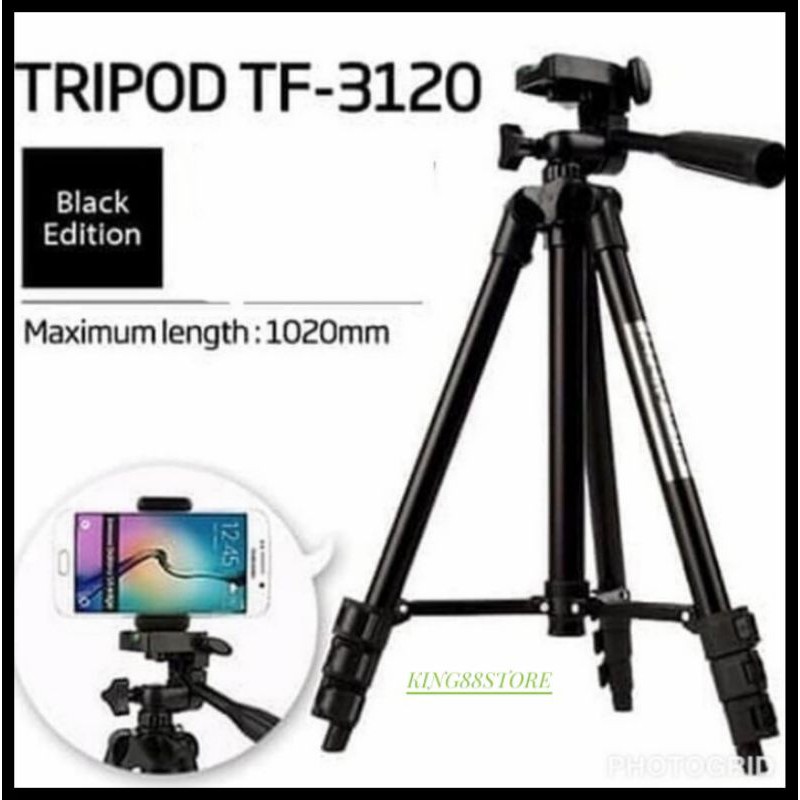 TRIPOD 3120A FOLDABLE CAMERA MOBILE TRIPOD BLACK EDITION WT-3120A