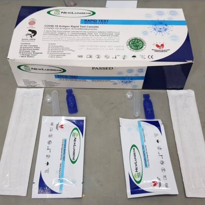 Alat Tes Antigen Swab New Lungene Biru Original