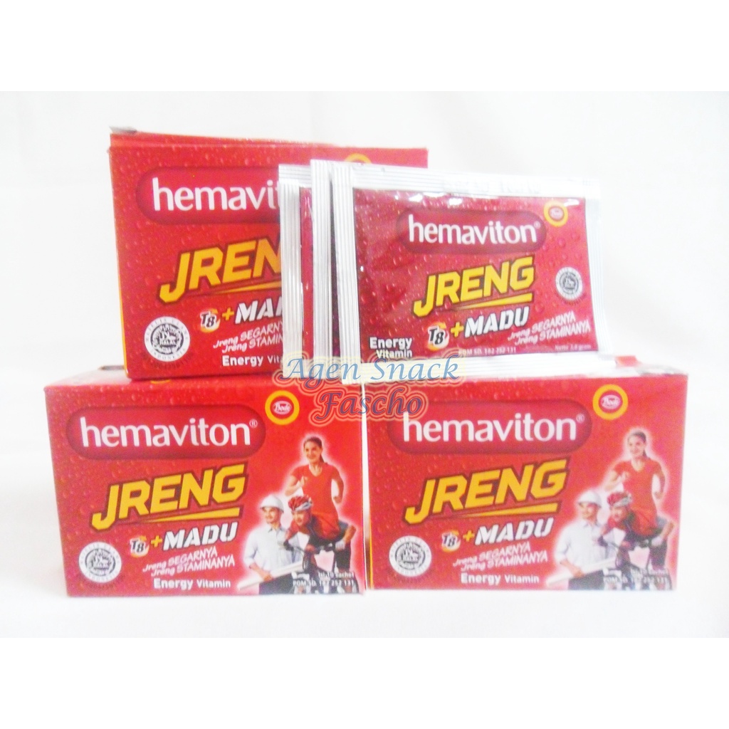 

Hemaviton Jreng Energy Vitamin 3,8 gram (1 pack isi 10 sachet)