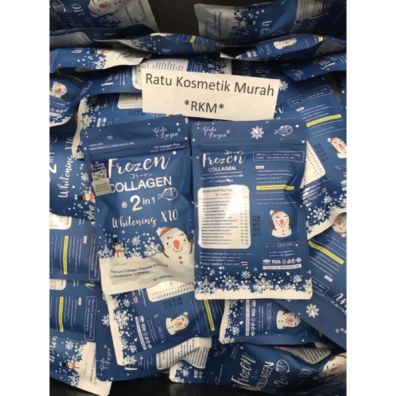 Ready Frozen Collagen 60 kapsul Barcode stok terbaru | Pemutih wajah badan alami 100% Original