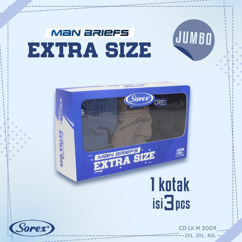 Sorex Man brief LK M3009 celana dalam laki-laki jumbo extra size  2XL,3XL,4XL harga perbiji