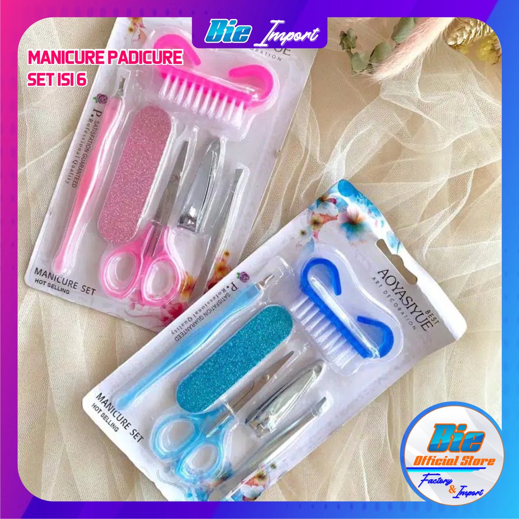 isi 6 PADICURE MANICURE Set / Meni Pedi Impor