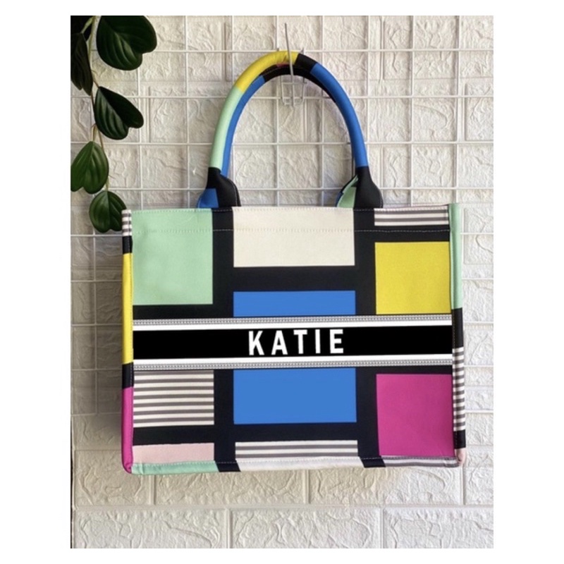 Tas Tote Bag Totebag Kanvas Canvas Custom Nama Totbag Handbag Hand Bag Wanita