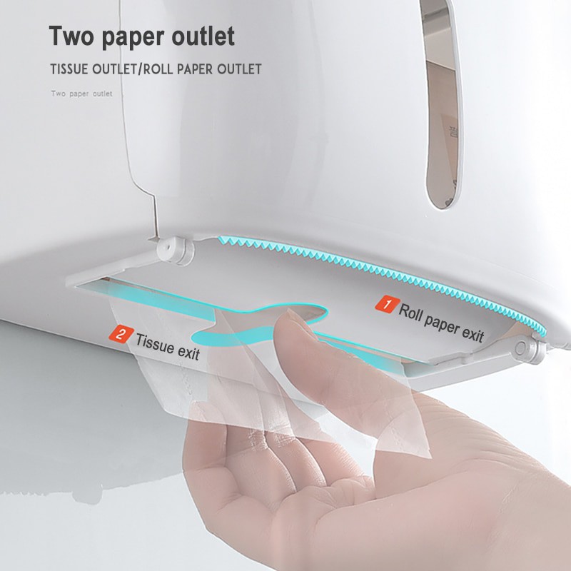 BAISPO Kotak Tisu Tissue Storage Toilet Paper Box Dispenser Double Layer