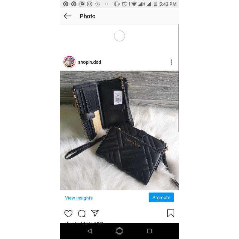 dompet MK Peyton black original