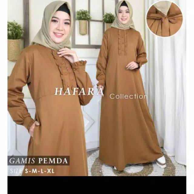 Gamis pemda toyobo rempel dada ( kancing hidup )