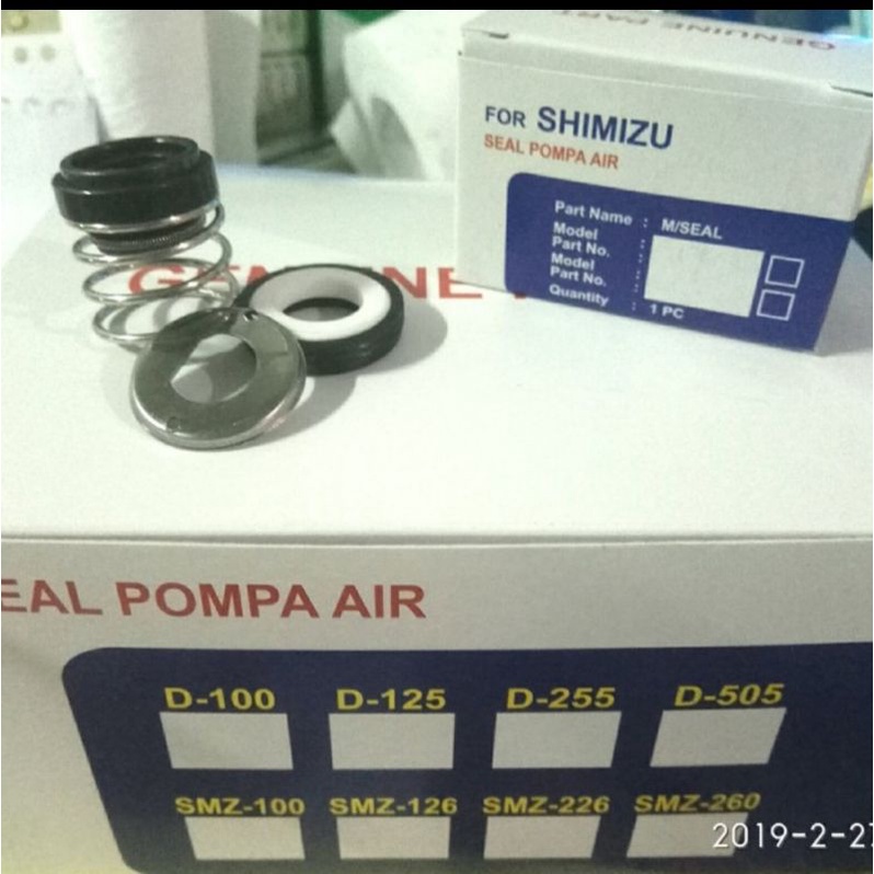 mechanical seal pompa air shimizu 226. 230. 250. 268