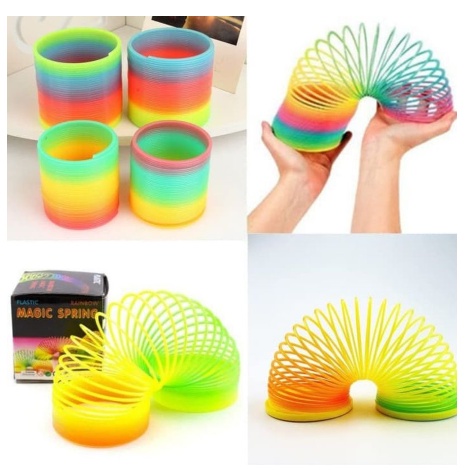 Per Pegas Spiral Rainbow Magic Spring / Mainan Anak Magic Spring Slinky Pir Pelangi