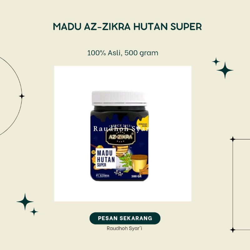 

MADU HUTAN SUPER AZ-ZIKRA / MADU ASLI HUTAN SUPER 500 GRAM KEMASAN BARU