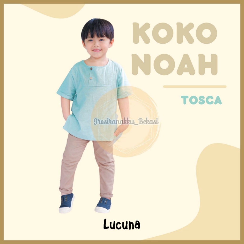 Koko Anak Noah Lucuna Linen Warna Tosca 1-5tahun