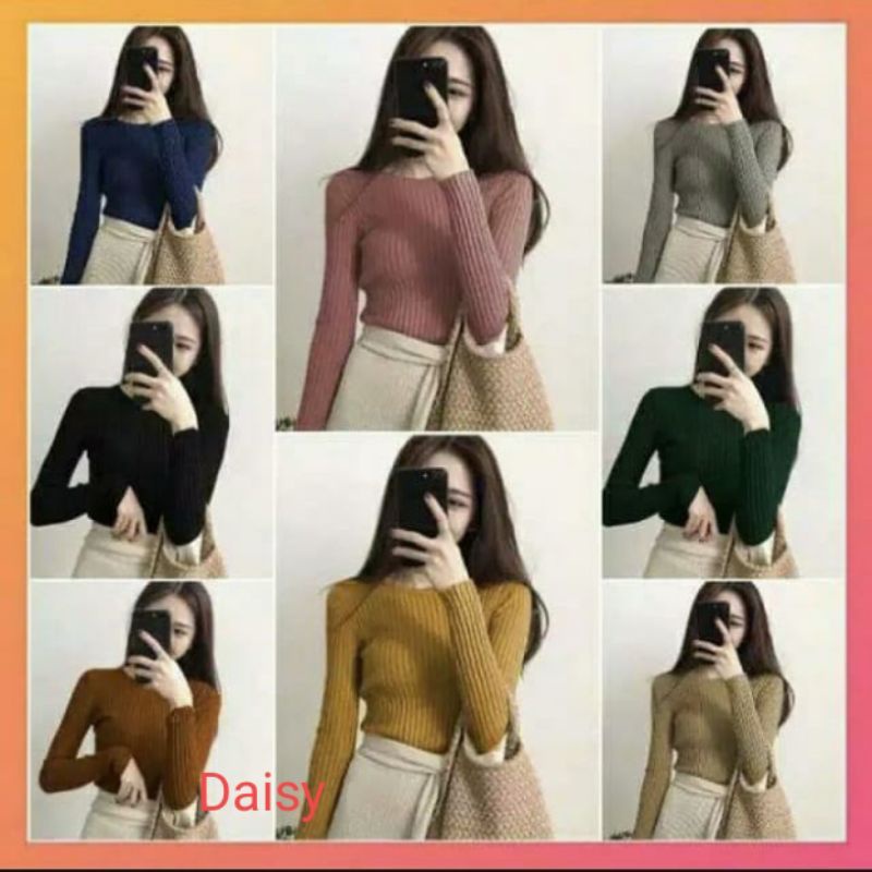 Baju Atasan Cewek|| Rajut Atasan Wanita Bahan Lembut Allsize || Bisa COD