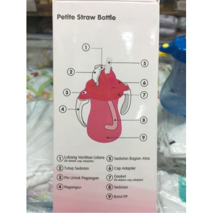 Pigeon Straw Bottle - Botol minum dengan sedotan training untuk baby