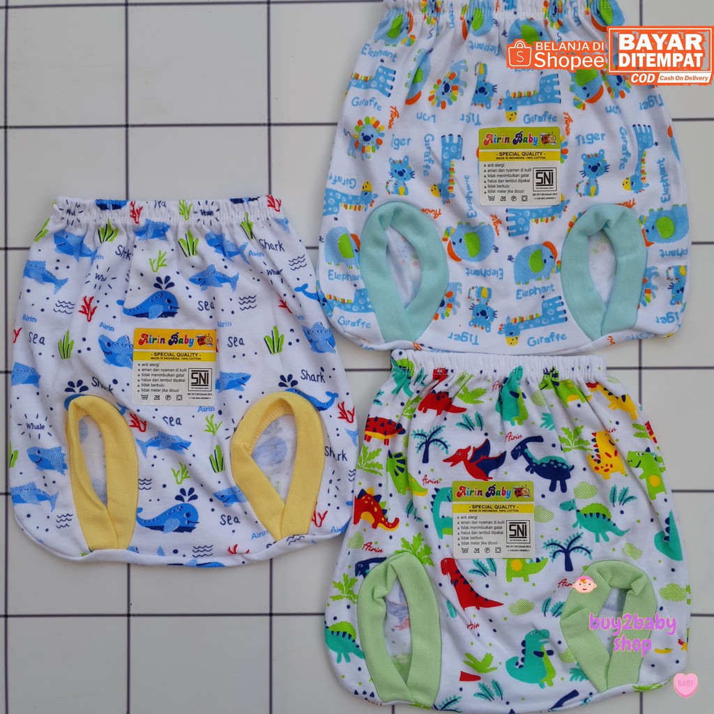 Celana pendek POP bayi Animal Series Little Smart/Airin Baby 0-3 Bulan 3 PCS