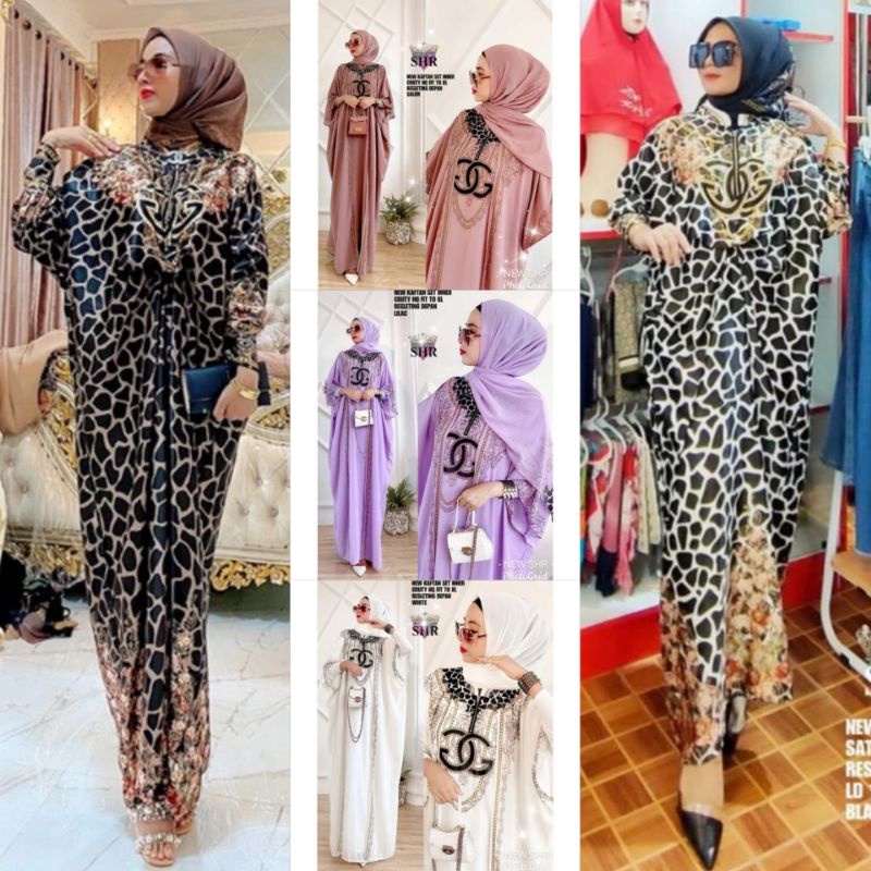 REAFY STOCK GAMIS KAFTAN PREMIUM ORI BY SHR/KAFTAN LEBARAN MEWAH REALPICT