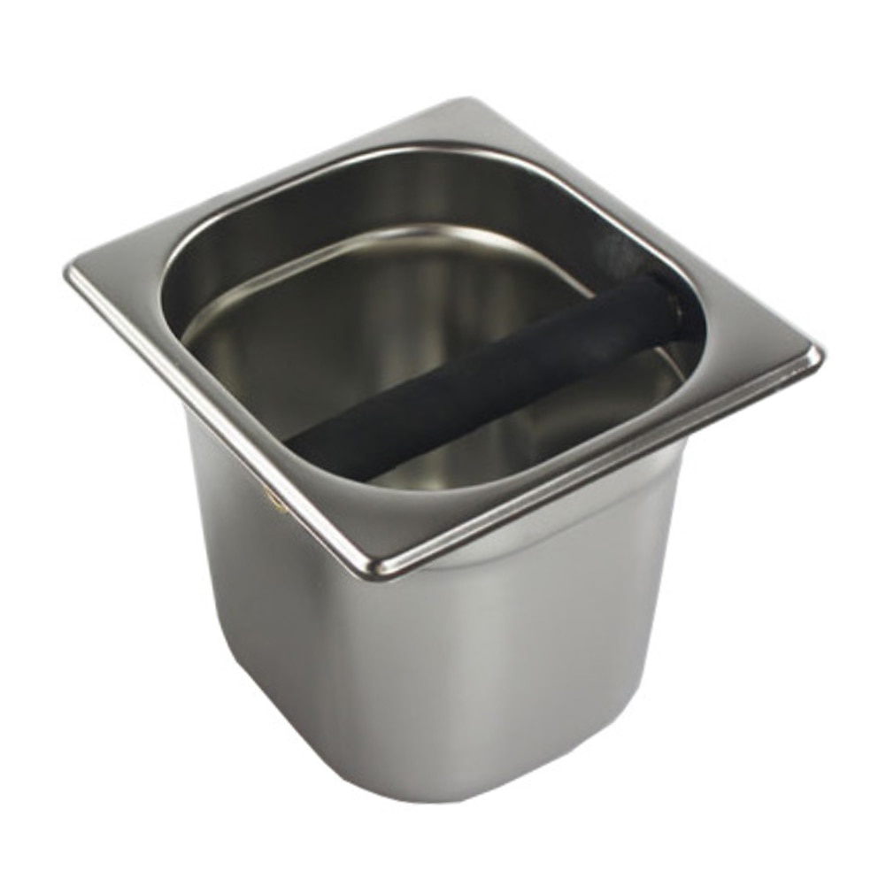 Wadah Kopi Espresso Knock Box Waste Container 17cm - Silver