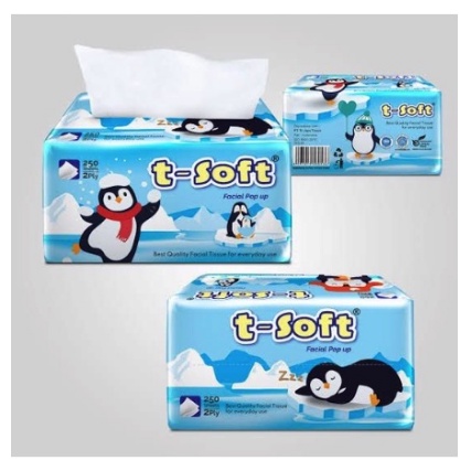 [MH] Tisu Tissue Kering T Soft 250 Sheet Serat Alami