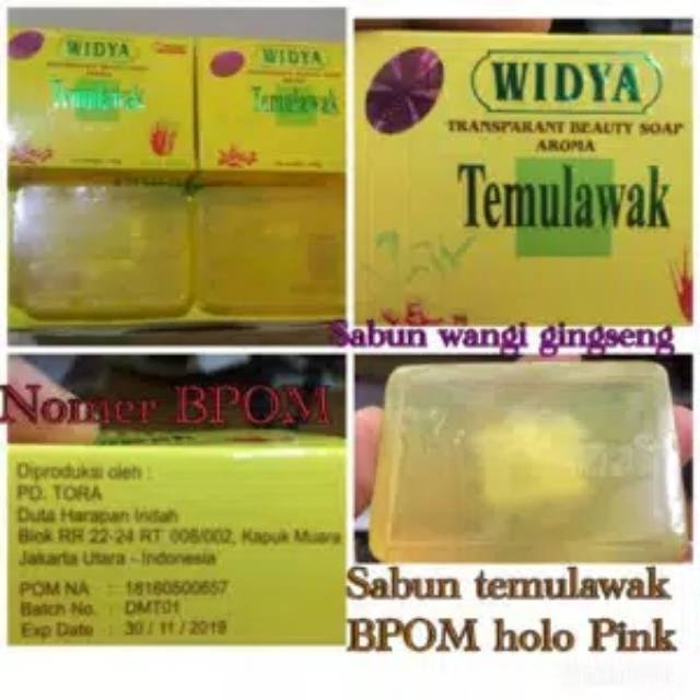 Sabun Temulawak timbul bau jamu widya original holo