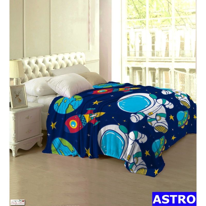 Selimut Ladyrose Motif Karakter Kartoon || Mancester || united || PSG || London || Selimut tebal || 