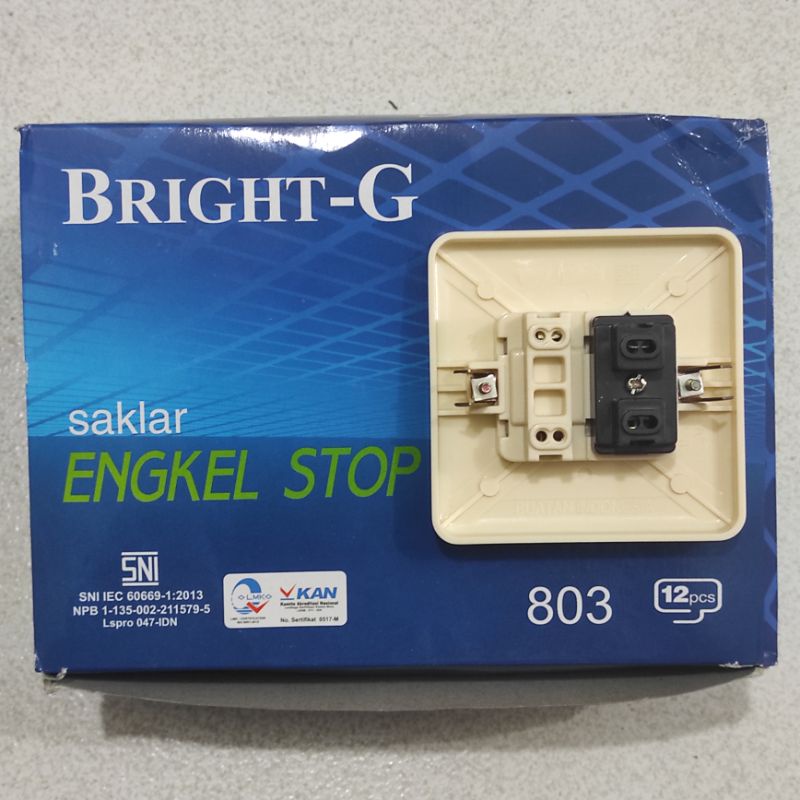 Saklar Engkel + Stop Kontak BRIGHT-G / Saklar Lampu On OFF BRIGHTG