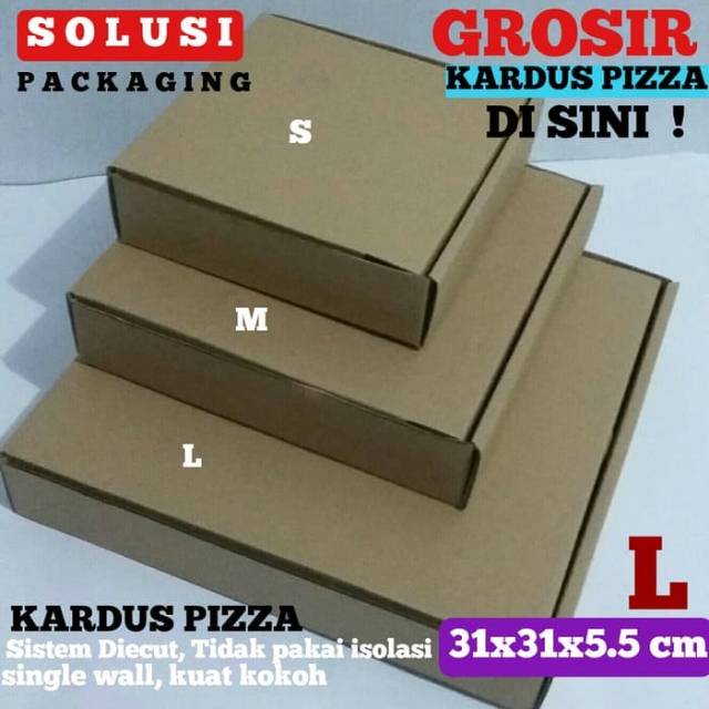 Kardus Pizza 31x31x5 Cm Pizza Box Kotak Baju Distro Box Kemasan Kardus Polos Packing Shopee Indonesia