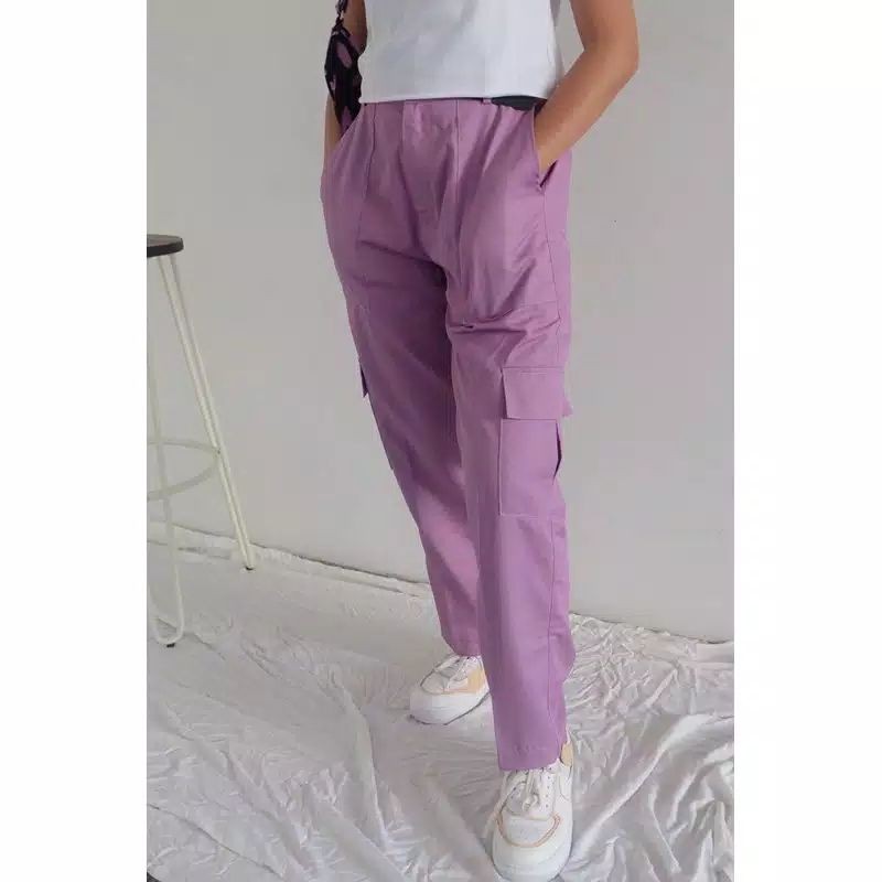 Celana cargo Lilac Thunder pants/Baggy American Drill