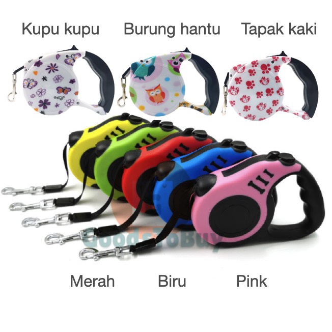 TALI TUNTUN OTOMATIS RETRACTABLE |TALI TUNTUN PANJANG |TALI TUNTUN HEWAN | TALI TUNTUN KUCING ANJING