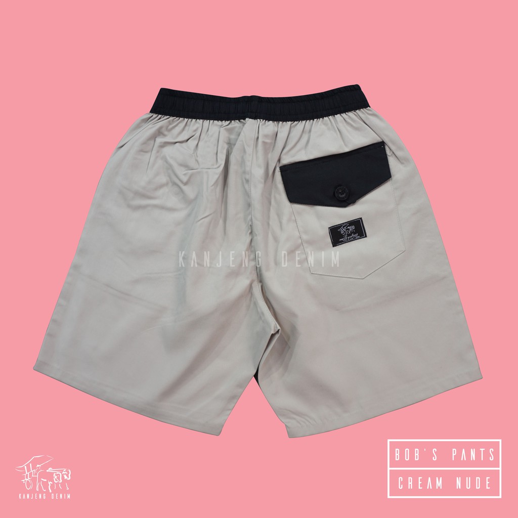 Kanjeng Denim Boardshort Celana Pendek BOB'S PANTS CREAM NUDE