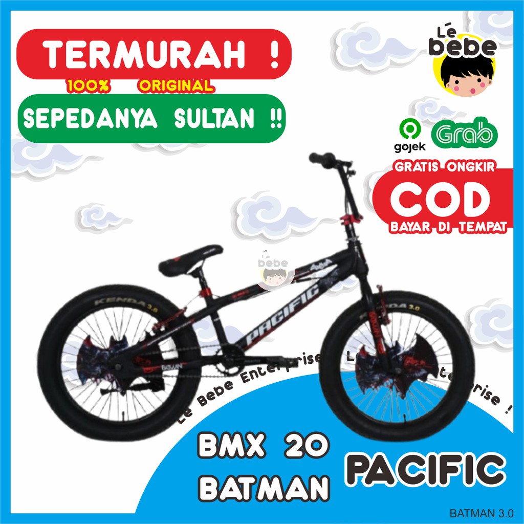 Sepeda Lipat Folding Bike BMX 20 Pacific Batman 3.0 Sepeda Gunung RoadBike Sepeda Artis SNI ORIGINAL