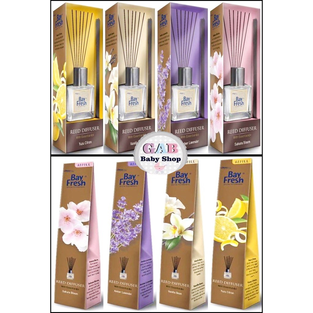 Bay fresh Reed Diffuser Regular &amp; Refill Bayfresh Pengharum Ruangan