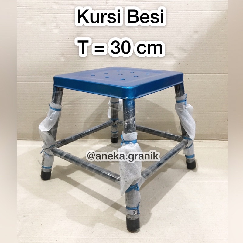Bangku Segi pendek | Dingklik Dapur | Kursi Bakso pendek Besi kaki 4