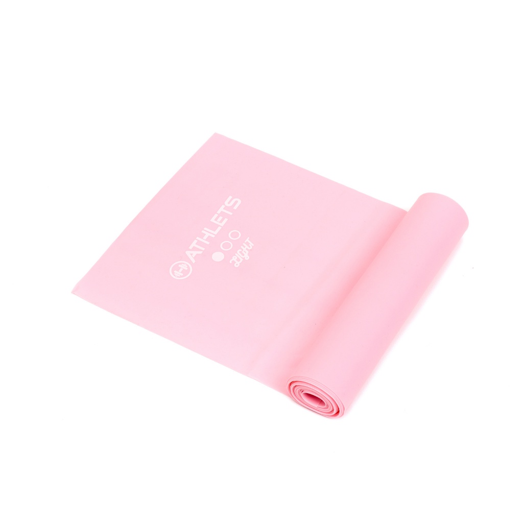 ATHLETS Resistance Sheet Premium | Yoga Band | Resistance Band Pilates Exercise & Therapy-Pink - Light