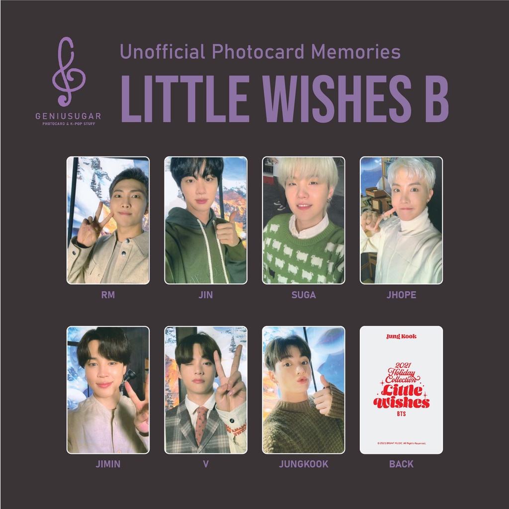 [REPLIKA BTS] PHOTOCARD LITTLE WISHES 2021 CARDIGAN