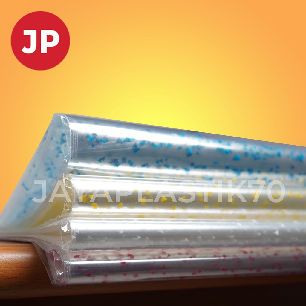 Plastik Ultah Flower Uk: 24x45cm UNTUK TOPLES 500 ML Plastik souvenir OPP pembungkus makanan + Pita kawat isi 12