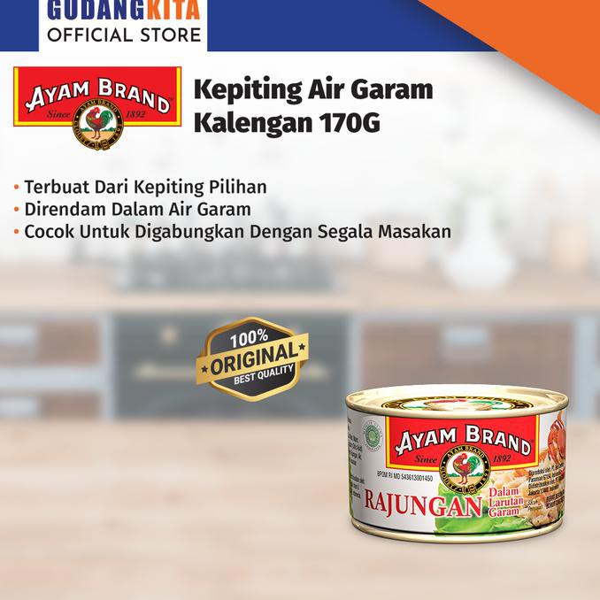 

TERPOPULER Kepiting Air Garam Ayam Brand Crab Meat In Brine 170g MURAH
