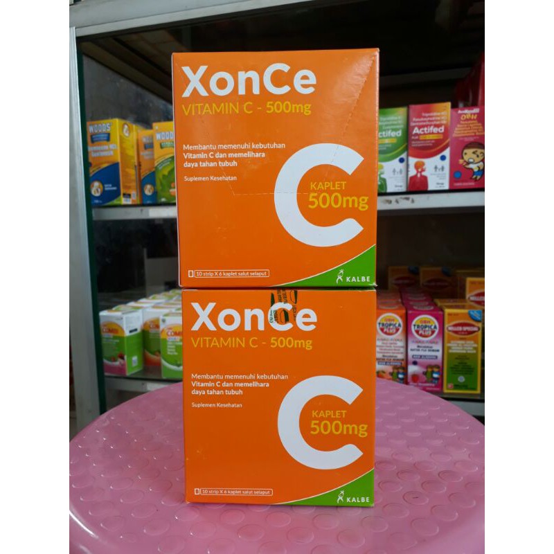 Xonce Kaplet 500mg Vitamin C - 1 Box isi 10 Strip @6 Kaplet