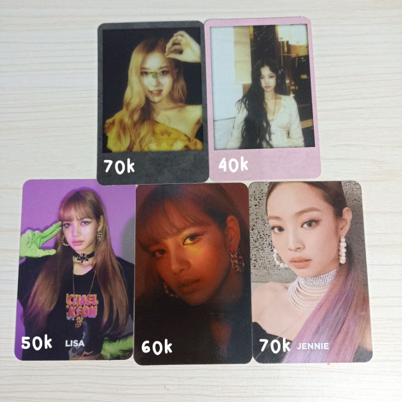 LISA JENNIE ROSÉ PHOTOCARD PC KTL SQUARE UP