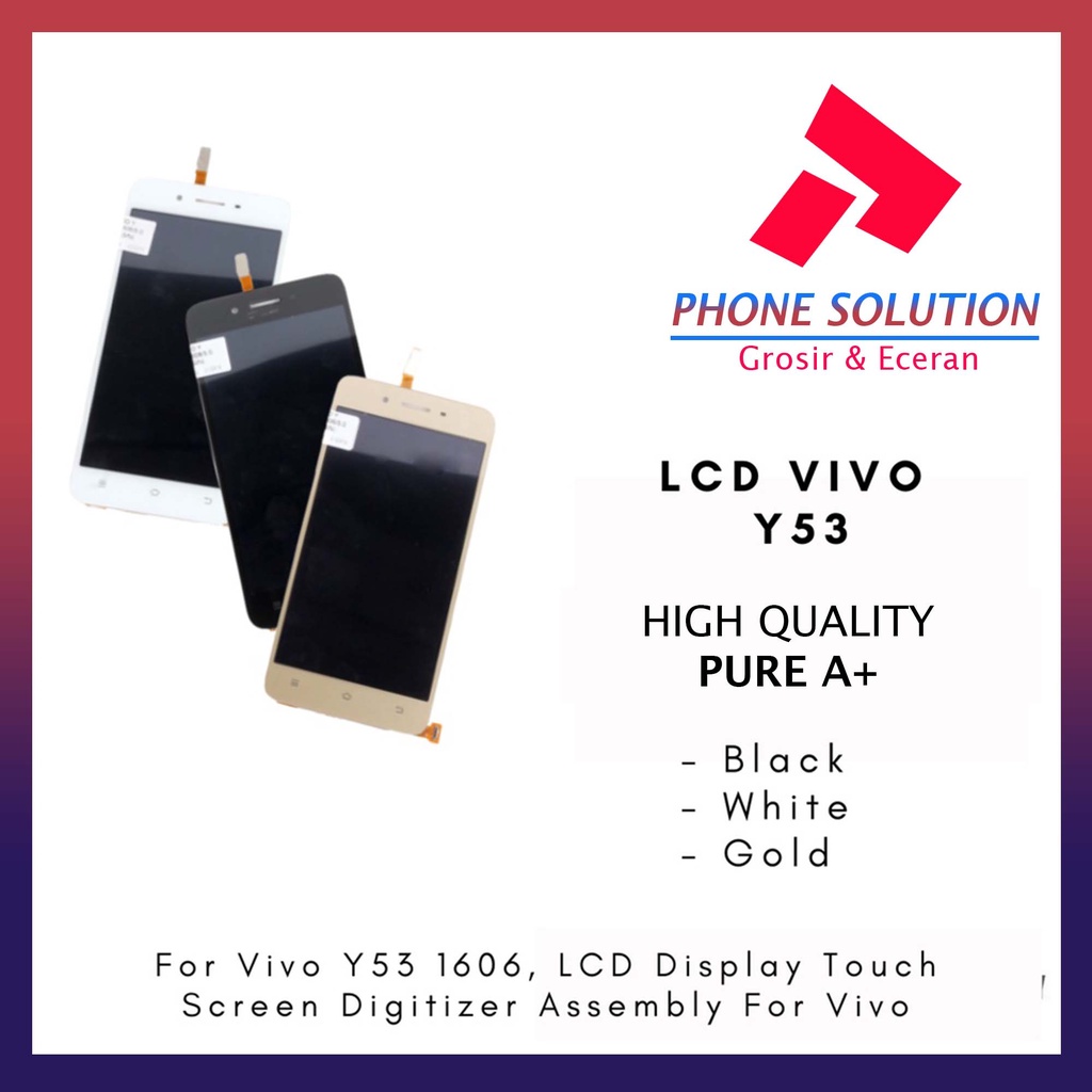 LCD Vivo Y53 1606 Fullset Touchscreen Original 100% // Supplier LCD Vivo - Garansi 1 Bulan