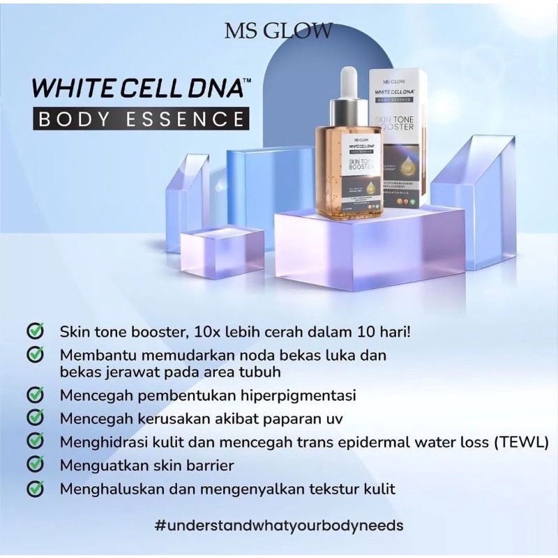 MS GLOW WHITE CELL DNA BODY ESSENCE // BODY ESSENCE MS GLOW